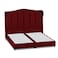 In House Shumt Linen Bed Frame - Queen - 200x160cm - Burgundy