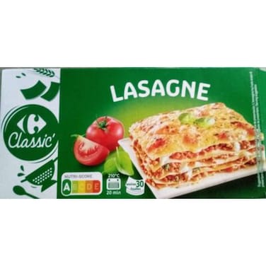 Carrefour Lasagna Without Egg 500g