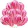 Party Time 25pcs Pink Marble Balloons 12 Inch Marble Agate Latex Balloons for Black White Birthday Party Tie Dye Balloons Decoration Wedding Baby Shower Halloween Festival Photobooth