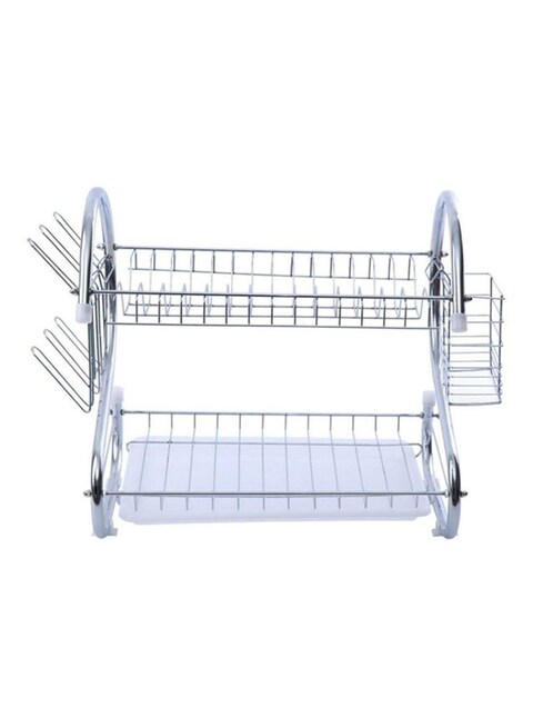 Generic - 2 Tiers Dish Rack Silver 43X39X25Centimeter