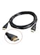Generic HDMI to HDMI Male Cable Cord Adapter HD 1080P for HDTV PS3 Camcorder 2M Black