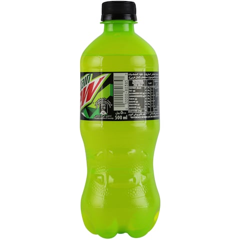 Mountain Dew, Carbonated Soft Drink, Plastic Bottle, 500ml