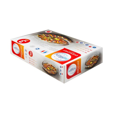 Duralex Oval Oven Dish - 3 Pieces