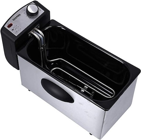 Geepas 3 Ltrs Deep Fryer With Stainless Steel Housing, Gdf36015, 2 Years Warranty