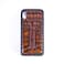 iSAFE Signature Crocodile Leather Ring Back Case iPhone XS Max  Brown