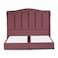 In House Shumt Velvet Bed Frame - Queen - 200x150 cm - Dark Pink