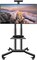 Mobile TV Stand Rolling TV Cart,Floor TV Stand Trolley for 32&rdquo; to 70&rdquo; LCD LED Flat Curved Screen Tilt Height Adjustable TV Stand Mounted with Wheels 2 Media...