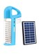 Sonashi Rechargeable 3 Side Lantern With Solar Panel SEL-697SP Blue 15x6.5x20cm