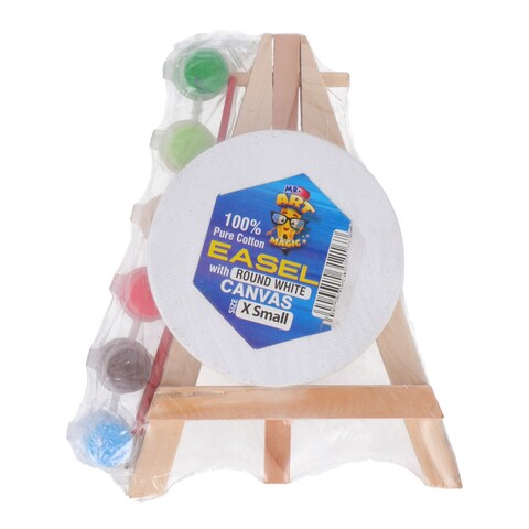 Easel With Round White Canvas X Small