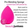 Beauty Junkees Makeup Sponge Blender Pink Egg Foundation Makeup Blender Sponge, Liquid Cream Powder Contour Blending Sponges