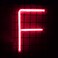 LED Neon Flex Letter Light F 30x18cm