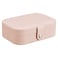 Anself-Jewelry Box for Women Double Layer Travel Jewelry Organizer for Necklace Earring Rings PU Leather Jewelry Holder Case