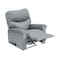 In House Velvet Classic Recliner Chair - Grey - NZ110