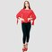 KIDWALA Size 36, Women'S Tops, Tees &amp; Blouses Tie Sleeves, Red Blouse, Round Nick Top With 3/4 Quarter Sleeves Length, Waist Length Blouse