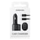 Samsung EP-L5300 Super Fast Dual Car Charger With Type-C Cable 45W/15W Black