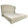 In House Serin Velvet Bed Frame - Queen - 200x150 cm - Ivory