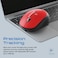 Promate 2.4G Wireless Mouse, Professional Precision Tracking Comfort Grip Mouse with USB Nano Receiver, 10m Range, 800/1200/1600 DPI Switch and 4 Functional Buttons for Mac OS, Windows, Tracker Red