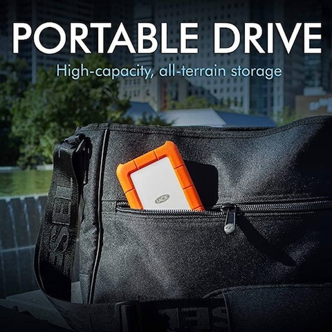 LaCie Rugged Mini 1TB USB 3.0 Portable External Hard Drive - Shock, Dust and Rain Resistant for Mac and PC (LAC301558)