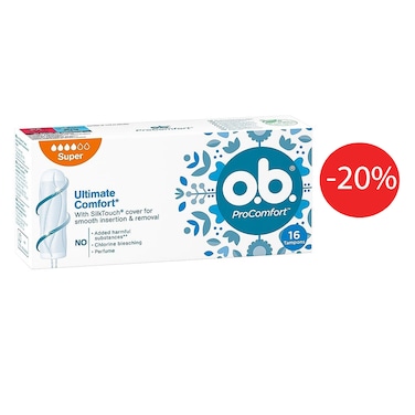 O.B. Procomfort Normal 16 Tampons 20% Off