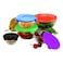 Feelings Glass Bowl Set With Lids Multicolour 5 PCS