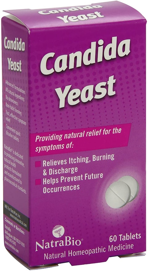 NatraBio, Candida Yeast, 60 Tablets