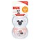 Nuk Disney Mickey And Minnie Mouse Baby Silicone Soother 0-6m Multicolour Pack of 2
