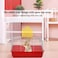 Rabbit Cage for Guinea pigs, Hamster, and Small pets with Open-top design, Easy Clean, Safety lock, Lightweight and Comfortable interactive habitat with Removable plastic bottom, 62 cm (Color: Red)