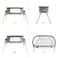 Teknum 3 - IN - 1 Baby Rocker Bassinet / Infant Crib w / Mosquito net - Grey