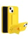 Focus Finger Grip Holder And Standing Cover With Car Magnetic Multi-Function Shockproof Protective Case Cover For Iphone 12 Yellow