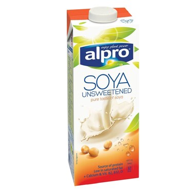 Alpro Soya Wholebean Milk Unsweetened Red 1L