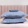 3-Piece King Size Printed Flat Sheet Set 1 Flat Sheet + 2 Pillow Cases Microfibre LACONIC