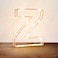 Golden Letter Z Glowing with LED Lights 25cm