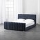 In House Martos Velvet Bed Frame - Single - 200x100 cm - Dark Gray