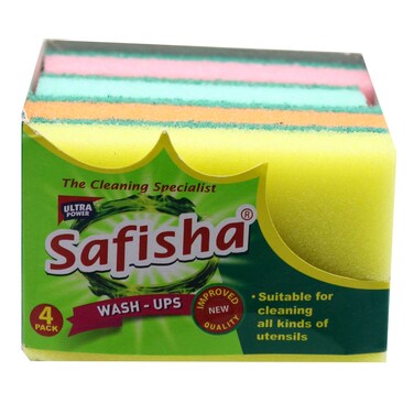SAFISHA WASH UP SPONGE 4&#39;S