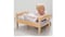 Doll's bed with bedlinen set, pine/multicolour