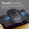 Promate 1600DPI Silent Mouse, Ergonomic Symmetric 2.4Ghz Cordless Silent Keys Mouse with, Long Battery Life, Optical Sensor, 6 Functional Buttons and Nano Receiver for Mac OS, Windows, Breeze Black