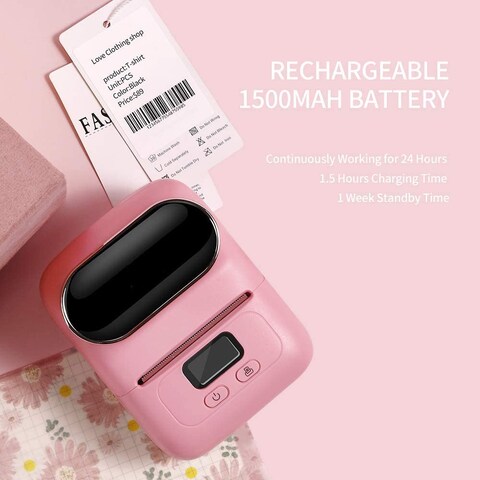 Xyfw Label Printer- Portable Bluetooth Thermal Label Maker Apply To Labeling, Shipping, Office, Cable, Barcode Label Printer