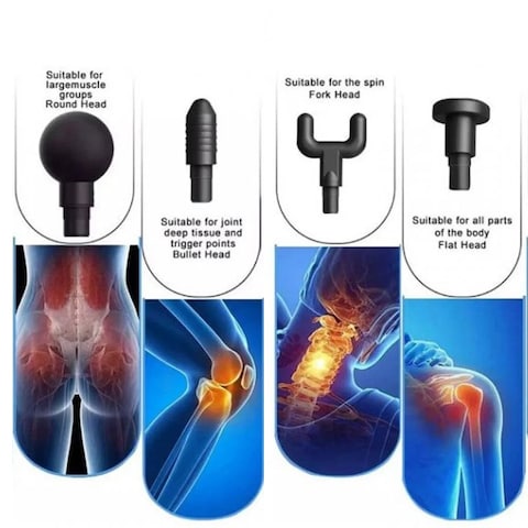 DLC-M6403 4 Heads Massager and Relaxation Machine 30W - Black