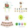 Cocomelon Birthday Party Supplies for Kids, Cocomelon Party Decorations Includes Happy Birthday Banner, Balloon, Cupcake Toppers, Large Cake Topper, Swirl Plastic, Coil, Glue (44 pcs)