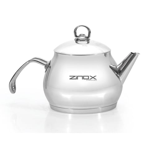 Zinox Classic Stainless Steel Tea Pot - 1 Liter - Silver
