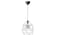 Pendant lamp with light bulb, black/globe grey clear glass200 lmx300 mm