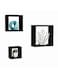 Roman Gifts 3-Piece Floating Wall Shelves, Black, 30X30cm