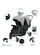 Moon Dois - Twin Stroller, Grey, Twin Baby Stroller Pram