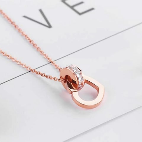 Aiwanto Heart Pendant Necklace Neck Chain Gift for Valentine&#39;s Day