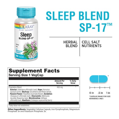 SOLARAY SLEEP BLEND CAPSULES 100&#39;S