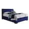 In House Blven Velvet Bed Frame - King - 200x200 cm - Dark Blue