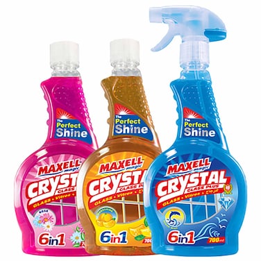 Maxell Magic Crystal Glass Cleaner - 700 ml - 3 Pieces