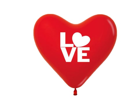 12pcs, 12&quot; Heart Shape Balloon, Fashion Red, Love, Latex Balloons
