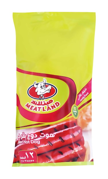 هوت دوج بقري ميتلاند - 12 قطعة