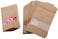 Food Pouches 12pcs Size 20x14x4cm, Kraft Stand Up Food Bags, Zip Lock Reusable Packing Pouches with Transparent Window and Tear Notch Thicken Heat Sealable, or Storing, Cookie and Snack, Paper pouch